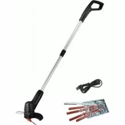 NAXUNNN Tondeuse à Gazon électrique Sans Fil Avec Batterie - Portable Et Extensible - Sans Fil - Pour Terrasse, Jardin