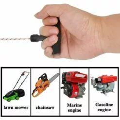 HIASDFLS Corde De Démarrage À Rappel 10 Mètres,Cordon De Traction Avec Poignée De Démarrage À Rappel 3 Pièces Pour Tondeuse À Gazon Moteur De Débroussailleuse De Bord De Coupe De Tronçonneuse -Tondeuse Et Accessoires Boutique 59250156 3