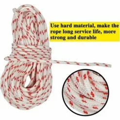 HIASDFLS Corde De Démarrage À Rappel 10 Mètres,Cordon De Traction Avec Poignée De Démarrage À Rappel 3 Pièces Pour Tondeuse À Gazon Moteur De Débroussailleuse De Bord De Coupe De Tronçonneuse -Tondeuse Et Accessoires Boutique 59250156 4