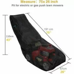 AOUGO Couverture Tondeuse à Gazon Housse De Tondeuse à Gazon Protection Pour Tondeuse Noir 74×39×25 Inches -Tondeuse Et Accessoires Boutique 59300658 5
