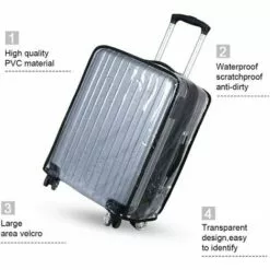 HEGUYEY Housse De Protection Pour Bagages,22 Pouces Housse Protection De Valise,Transparent PVC Couvertures De Valise Imperméable De Voyage Housse De Protection De Valise -Tondeuse Et Accessoires Boutique 59603787 2