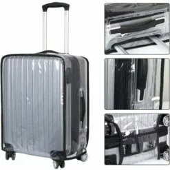 HEGUYEY Housse De Protection Pour Bagages,22 Pouces Housse Protection De Valise,Transparent PVC Couvertures De Valise Imperméable De Voyage Housse De Protection De Valise -Tondeuse Et Accessoires Boutique 59603787 4