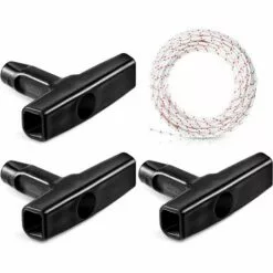 OUSUDELA Corde De Démarrage De 10 M - 3 Mm - Avec 3 Poignées - Pour Tondeuse à Gazon, Tronçonneuse, Débroussailleuse, Pièces De Moteur