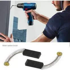 Cisea Lot De 2 Paires De Balais De Charbon Pour Moteur 6 X 11 X 30 Mm Pour Meuleuse D'angle Rotative, Perceuse Circulaire, Perceuse électrique, Pièces De Rechange, Accessoires De Rechange, Noir Et Doré -Tondeuse Et Accessoires Boutique 60606788 3