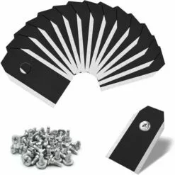 MACARON Lames De Rechange En Titane, 45 Pièces Lames En Titane, Lame Robot Tondeuse, Lames De Couteau En Titane Noir, Lame Tondeuse De Rachange, Pour Husqvarna Automower Gardena Robot Tondeuse Avec 45 Vis LO-Ron