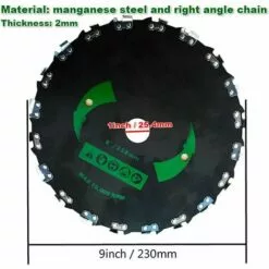 DECKON Chargeur De Lame De Tondeuse à Gazon 20 Dents 9 Pouces Débroussailleuse Lame De Scie Tête De Coupe Vitesse Maximale 10000 TR/Min Accessoires De Tondeuse à Gazon -Tondeuse Et Accessoires Boutique 60684390 2