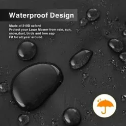 JOORRT Housse Pour Tondeuse à Gazon, étanche, Anti-poussière Et Anti-UV, En 190T, Avec Cordon De Serrage Et Sac De Rangement Pour Extérieur/intérieur - 188 X 99 X 63,5 Cm -Tondeuse Et Accessoires Boutique 61236001 3