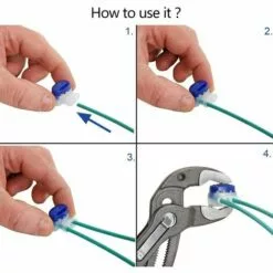 PESCE Connecteurs De Câble Remplis Des Résines, 40 Pièces Connecteurs De Câble Robot Tondeuse Remplis Étanche 3 Trous Fils Électrique Sertis Gel Résine Pour Tondeuses à Gazon Robotiques Automower. -Tondeuse Et Accessoires Boutique 61284309 4