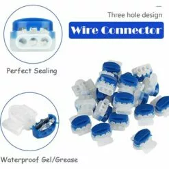 PESCE 18 Pièces Connecteurs De Câble Remplis Des Résines, Connecteurs Pour Câble Périphérique, 314 Connecteurs De Câble Étanche 3 Trous, Parfait Pour Jardin & Extérieur Et Tondeuse Robot -Tondeuse Et Accessoires Boutique 61284311 3