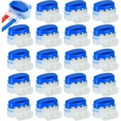 PESCE 20 Pièces Connecteurs De Câbles Pour Robot Tondeuse, Raccords De Câble Périphérique Du Robot, Connecteurs Support Pour Câble Tondeuses à Gazon Robotiques Extérieures De Jardin