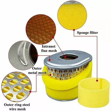 DONTODENT 2 Pièces 17210-ze1-505 Filtre à Air, Remplacer Pour Honda Gx160 Gx200 7 DONTODENT 2 Pièces 17210-ze1-505 Filtre à Air, Remplacer Pour Honda Gx160 Gx200 – Image 5