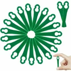 MINKUROW 100 Pièces Lames De Rechange BBC En Plastique, Lames De Coupe Pour Tondeuse à Gazon Et Jardin (vert)