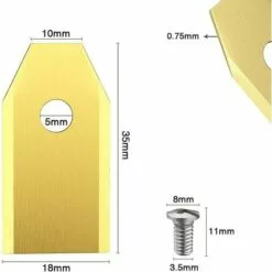ARC-EN-CIéL Lame Robot Tondeuse , 30 Lames De Rechange Universelles Couteau De Rechange Adapté à Toutes Les Tondeuses à Gazon Robotiques Husqvarna Automower, Gardena, Yardforce 35*18*0.75mm,Arcenciél -Tondeuse Et Accessoires Boutique 64125943 2