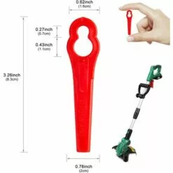 Lames En Plastique 100 Pcs Lames De Tondeuse Pour Jardin Pelouse Tondeuse Accessoires,Lames En Plastique De Rechange Pour Coupe-Bordures 56Vingt -Tondeuse Et Accessoires Boutique 64938930 2