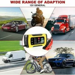 OSQI Chargeur De Batterie Intelligent Portable à écran LCD 6A/12V Avec Type De Réparation De Protections Multiples Pour Batterie De Moto De Voiture -Tondeuse Et Accessoires Boutique 65501466 5