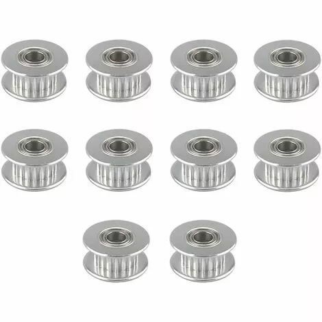OSQI 10 Pcs Prime GT2 Poulie Idler 20 Dents 5mm Alésage, Alliage D'Aluminium GT2 Idler Avec Double Roulement à Billes, Pour Imprimante 3D 6mm Largeur Courroie De Distribution 3 OSQI 10 Pcs Prime GT2 Poulie Idler 20 Dents 5mm Alésage, Alliage D'Aluminium GT2 Idler Avec Double Roulement à Billes, Pour Imprimante 3D 6mm Largeur Courroie De Distribution