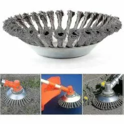 DONTODENT Roue En Fil D'acier Tondeuse à Gazon Tête De Coupe-herbe Brosse à Mauvaises Herbes Outil De Jardin Coupe-herbe Brosse Fil D'acier 8 Pouces -Tondeuse Et Accessoires Boutique 65607554 2