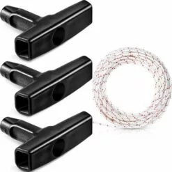 PERLE RARE Cordon De Démarrage à Rappel 10 M 3.0mm Cordon De Traction Avec Poignée De Démarrage 3 Pièces Pour Pièces De Tondeuse à Gazon Moteur De Débroussailleuse