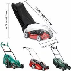 FUHUIDATRADING Housse De Protection Pour Tondeuse à Gazon Housse De Protection Pour Tracteur De Pelouse Tissu Oxford 210D Imperméable Anti-UV, Résistant Aux Intempéries, Avec Cordon De Serrage Et Sac De -Tondeuse Et Accessoires Boutique 65634273 3