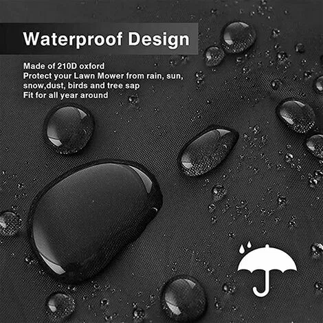 FUHUIDATRADING Housse De Tondeuse à Gazon, Housse De Protection Anti-poussière Pour Tracteur à Gazon Avec Cordon De Traction Bâche De Tondeuse à Gazon Poussée Housse De Protection étanche à La Poussière 6 FUHUIDATRADING Housse De Tondeuse à Gazon, Housse De Protection Anti-poussière Pour Tracteur à Gazon Avec Cordon De Traction Bâche De Tondeuse à Gazon Poussée Housse De Protection étanche à La Poussière – Image 4