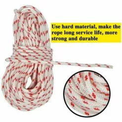 HEGUYEY Corde De Démarrage à Rappel 10 Mètres,Cordon De Traction Avec Poignée De Démarrage à Rappel 3 Pièces Pour Tondeuse à Gazon Moteur De Débroussailleuse De Bord De Coupe De Tronçonneuse -Tondeuse Et Accessoires Boutique 66093875 2