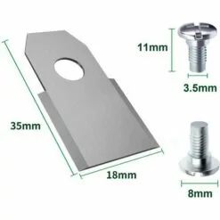 KAEJYIUT 30x Lames De Rechange En Acier Inoxydable Compatible Avec Husqvarna Gardena McCulloch Rob Flymo Yardforce Matrix Grizzly Brast - Comprend Des Vis -Tondeuse Et Accessoires Boutique 66110195 2