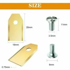 KAEJYIUT Lot De 30 Lames De Rechange En Titane Pour Tous Les Robots Tondeuses à Gazon Husqvarn/Automower/Gardena(3g-0.75mm) Avec 30 Vis, Pour Modèles 105,310,315,320,420,430x,r40i -Tondeuse Et Accessoires Boutique 66211272 3