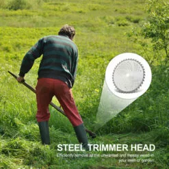 LIFCAUSAL Tête De Tondeuse Lame De Coupe Tête De Tondeuse à Gazon Extérieure En Alliage Outil De Mangeur De Tête De Tondeuse Pour Remplacement De Tondeuse à Gazon à Arbres Droits 80T 0.4 -Tondeuse Et Accessoires Boutique 66372865 3