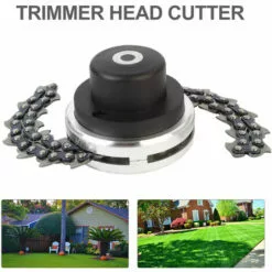 LIFCAUSAL Tête De Tondeuse Avec Lame De Coupe-chaîne à Bobine Tête De Tondeuse à Gazon D'extérieur Outil De Mangeur De Tête De Tondeuse En Acier Pour Remplacement De Tondeuse à Gazon à Arbres Droits -Tondeuse Et Accessoires Boutique 66373087 5