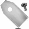 30x Lames De Rechange En Acier Inoxydable Compatible Avec Husqvarna Gardena McCulloch Rob Flymo Yardforce Matrix Grizzly Brast - Comprend Des Vis 35*18*0.75mm Argent,Adélala