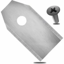 30x Lames De Rechange En Acier Inoxydable Compatible Avec Husqvarna Gardena McCulloch Rob Flymo Yardforce Matrix Grizzly Brast - Comprend Des Vis 35*18*0.75mm Argent,Adélala