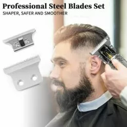 FUIENKO Kemei – Tondeuse à Cheveux Originale, Lame En T De 4cm, En Acier Inoxydable, 0mm, Accessoires,silver -Tondeuse Et Accessoires Boutique 66636713 5