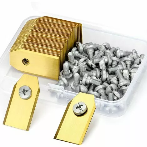 MODOU 45 Lames De Rechange Pour Husqvarna / Automower / Gardena / Yardforce Robot Tondeuse, Lames De Couteau En Titane - Lames De Rechange(3 G - 0,75 Mm)-Accessoire De Rechange - Avec Vis 3 MODOU 45 Lames De Rechange Pour Husqvarna / Automower / Gardena / Yardforce Robot Tondeuse, Lames De Couteau En Titane - Lames De Rechange(3 G - 0,75 Mm)-Accessoire De Rechange - Avec Vis