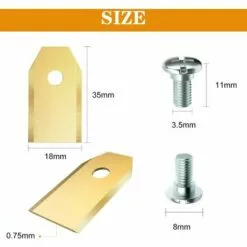 GRID COOL 30 X Lames De Rechange En Titane Pour Tous Les Tondeuses De Jardin Automower Husqvarna/Gardena/Yard Force/Automower, Robuste (3.1 G / 0.75 Mm) Avec Vis -Tondeuse Et Accessoires Boutique 66756368 2