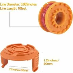 OCXIN Bobines De Fil De Tondeuse à Gazon Pour WORX WA0004.1 (longueur 3m Diamètre ⌀1.65mm) Bobines De Fil En Nylon Coupe-fil WA0010 Tous 20V (WORX WA0004.1, 4 Pièces) -Tondeuse Et Accessoires Boutique 66859697 2