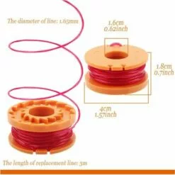 OCXIN Bobines De Fil De Tondeuse à Gazon Pour WORX WA0004.1 (longueur 3m Diamètre ⌀1.65mm) Bobines De Fil En Nylon Coupe-fil WA0010 Tous 20V (WORX WA0004.1, 4 Pièces) -Tondeuse Et Accessoires Boutique 66859697 3