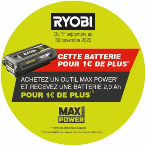 Tondeuse RYOBI 36V Brushless - Coupe 46cm - 1 Batterie 5.0Ah - 1 Chargeur - RLM36X46H50PG 4 Tondeuse RYOBI 36V Brushless - Coupe 46cm - 1 Batterie 5.0Ah - 1 Chargeur - RLM36X46H50PG – Image 2