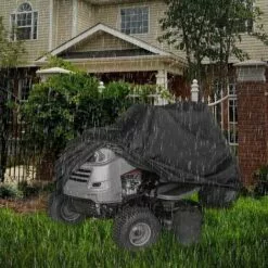 HKLFFJA Housse De Voiture De Moto Noire 210D Oxford Cloth Heavy Duty Quad Bike Cover All Weather Outdoor Motorcycle Scooter Covers ATV Cover - -Tondeuse Et Accessoires Boutique 67177155 5