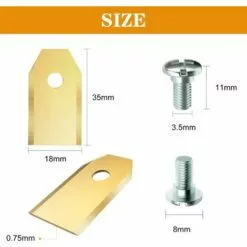 GESCHENKE 30 X Lames De Rechange En Titane Pour Tous Les Tondeuses De Jardin Automower Husqvarna/Gardena/Yard Force/Automower, Robuste (3.1 G / 0.75 Mm) Avec Vis -Tondeuse Et Accessoires Boutique 67332328 3