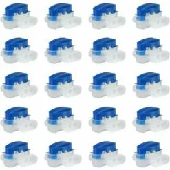 BF Lot De 20 Connecteurs De Câble Remplis De Résine Borniers étanches à 3 Pôles Pour Tondeuses à Gazon Robotisées