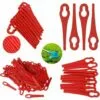 THSINDE Lidl Florabest Lot De 100 Lames De Rechange En Plastique Pour Coupe-bordures FRT18A FRT18A1 Art 46155 FRT20A1 Grand Trou 12 Mm Petit Trou 7 Mm