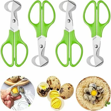 THSINDE Lot De 4 Ciseaux à œufs De Caille, Ciseaux à œufs De Caille En Acier Inoxydable, Petits Ciseaux à œufs De Caille 3 THSINDE Lot De 4 Ciseaux à œufs De Caille, Ciseaux à œufs De Caille En Acier Inoxydable, Petits Ciseaux à œufs De Caille